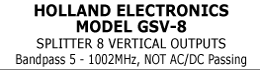 Title for Holland Splitter GSV-8